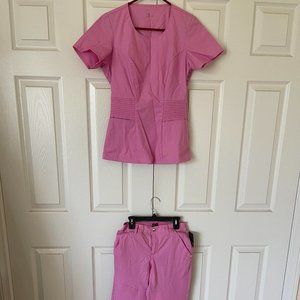 Jaanuu Pink Scrub Set XS NWT
